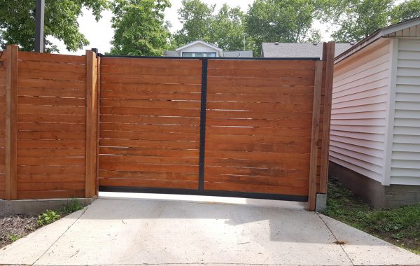 Sliding Wood Gate at Residence in Missouri