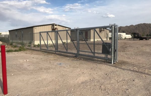 Chain Link Sliding Gate at Truth or Consequences Transportation Center