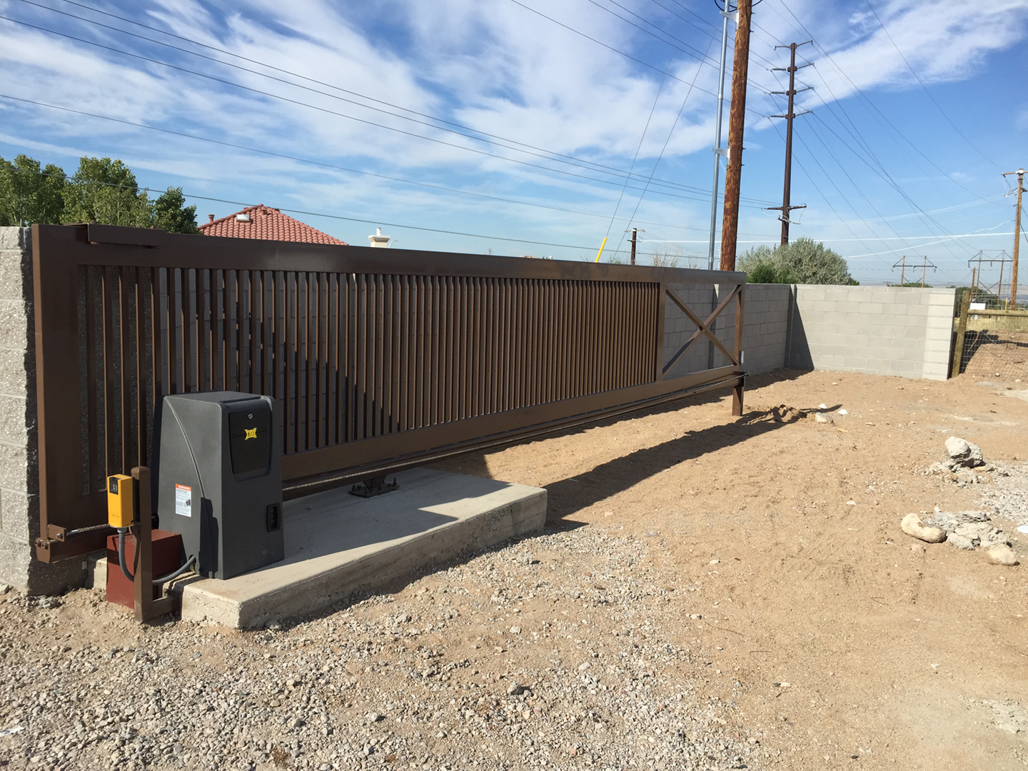 Sliding gate at home in new mexico