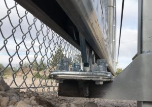 cantilever gate from below