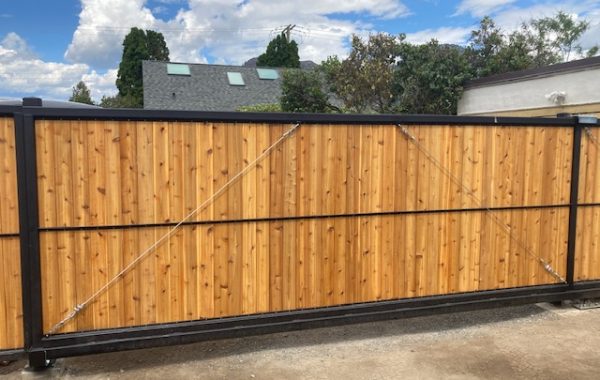 Wood Gate with Steel Frame