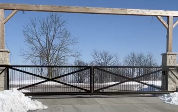 Double Cantilever Driveway Gate in Jefferson City, Missouri