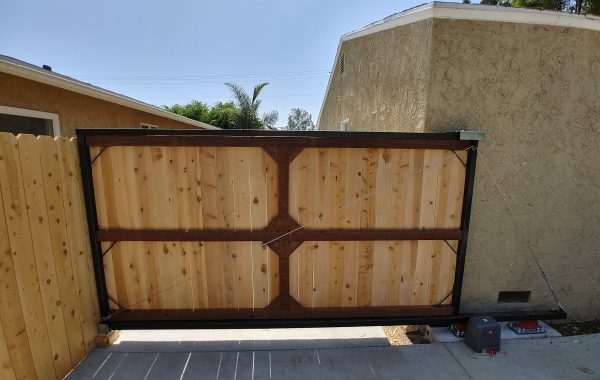 Matching Slide Gate and Fence at a Residence in California