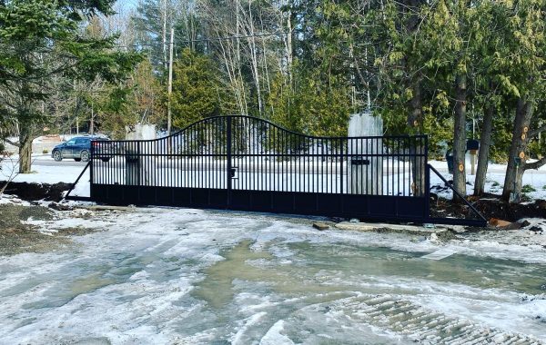 Dual Aluminum Sliding Gates in Ontario, Canada