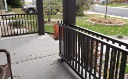 open sliding gate on porch