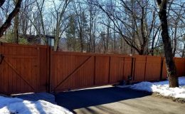 sliding gate from inside fully closed