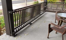 sliding gate on front porch