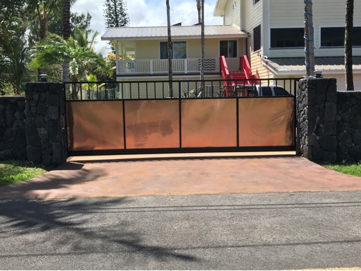 Copper and Aluminum Gate in Hawaii