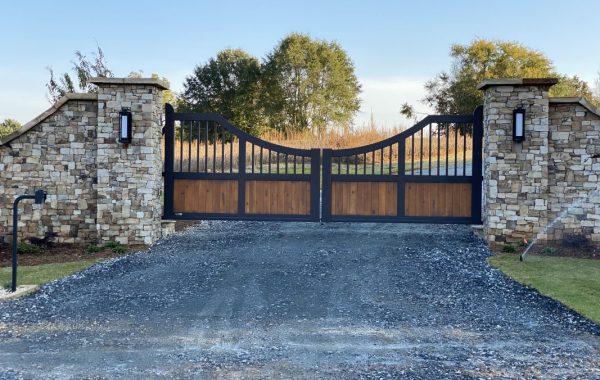 Double Slide Gates at Georgia Ranch