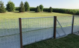 sliding gate barely visible when closed