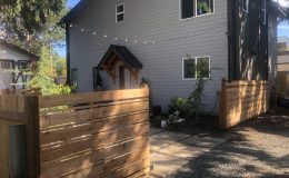 Sliding cantilever gate fully open