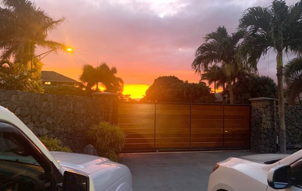 Wood and Steel Gate in Hawaii