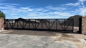 Cantilever Gate at Industrial Site