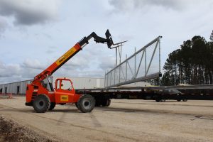 Gate getting ready to be place on the carriages