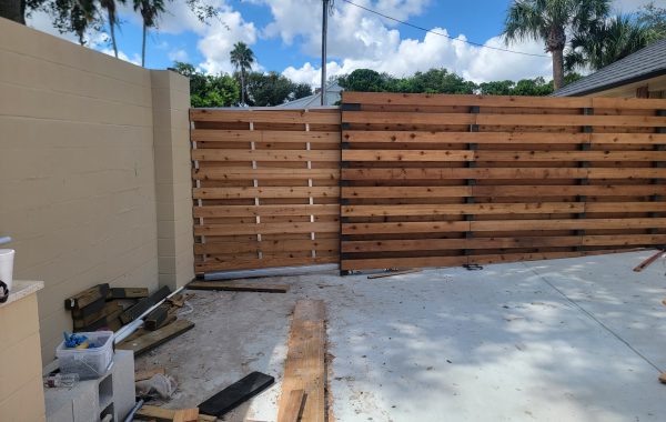 Cantilever Gate as Patio Enclosure